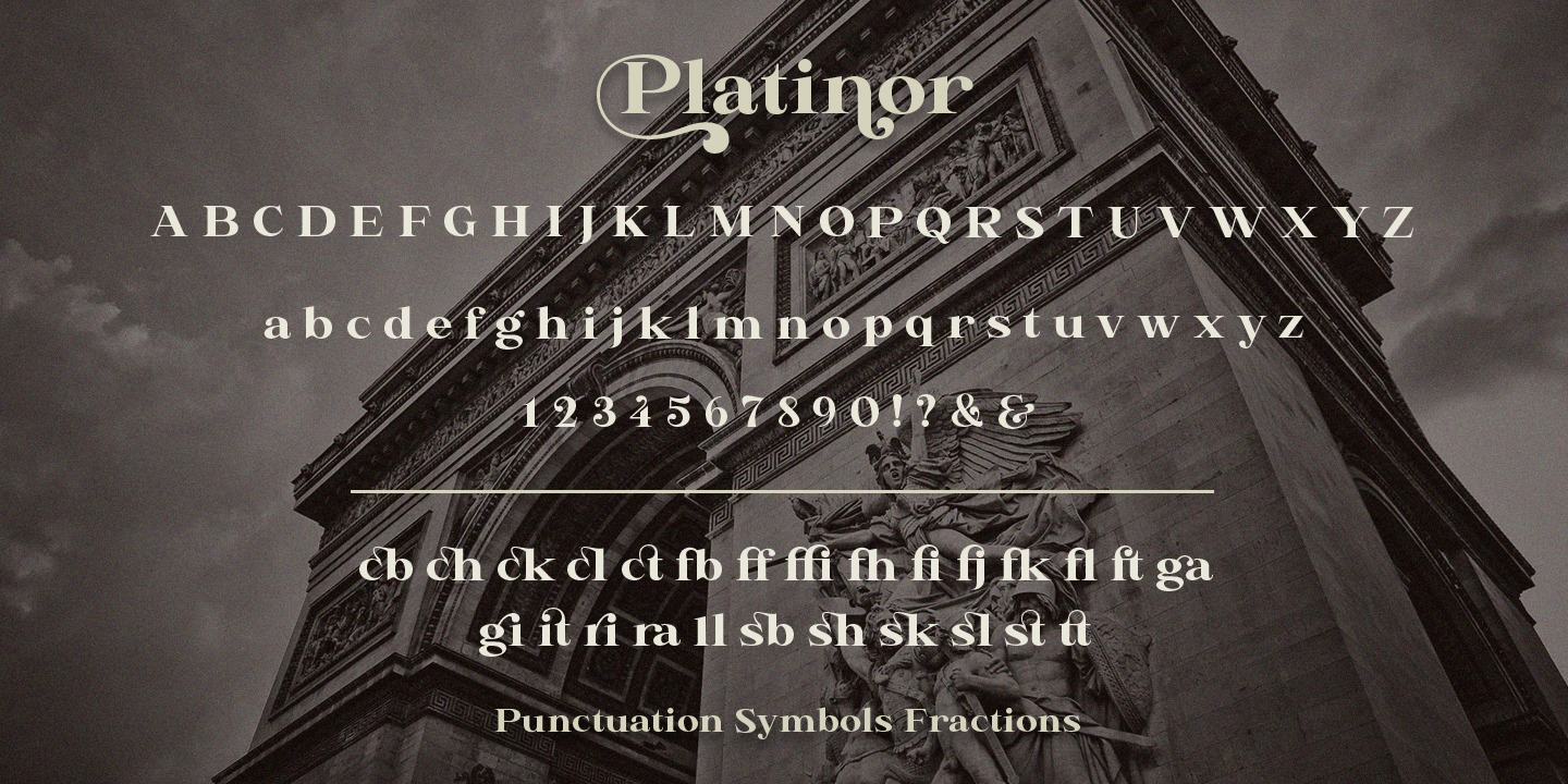 Пример шрифта Platinor Regular